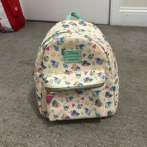 Disney LoungeFly Summer Stitch Mini Backpack